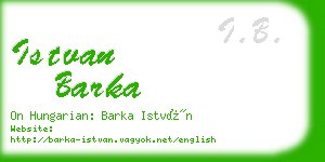 istvan barka business card